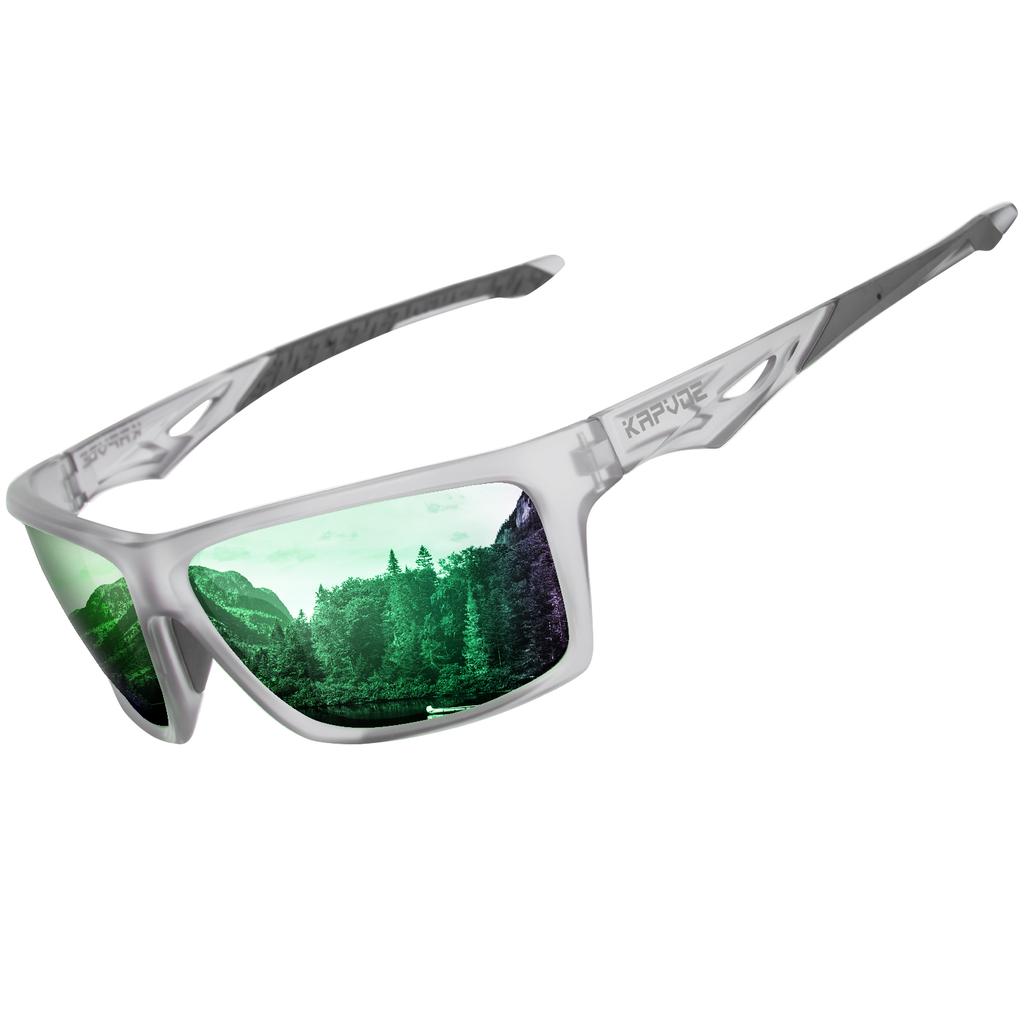 Lunettes de soleil polarisées Kapvoe Mode Sports d'extérieur Lunettes UV400 Lunettes de camping pêche Lunettes de randonnée course à pied pour hommes Cycl