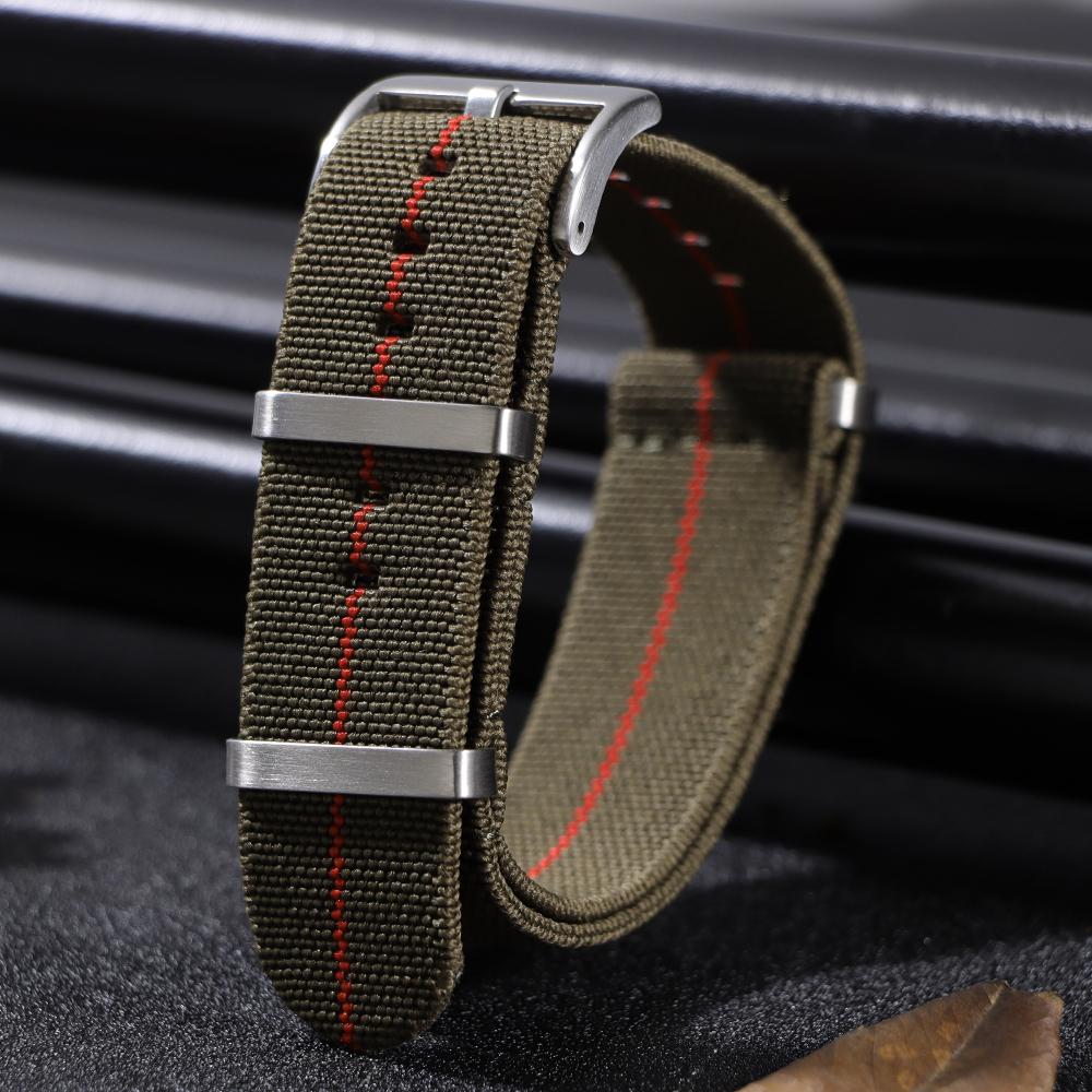Nylon Watch Strap 18mm 20mm 22mm for Omega Military Sports Fabric Bands Elastic High-density Woven Wristband for Seiko Bracelet