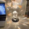 Gemstone shape table lamp 16 colors RGB with remote control crystal night light for bedroom nightstand holiday decoration