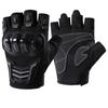 Bituozhe Unisex Hard Shell Half-Finger Cycling Gloves