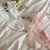 Japanese Style Sweet Waved Mesh Hollow-Out Short Crew Socks Student Girls Cute Lace Up Bowknot Ankle Socks for Womens