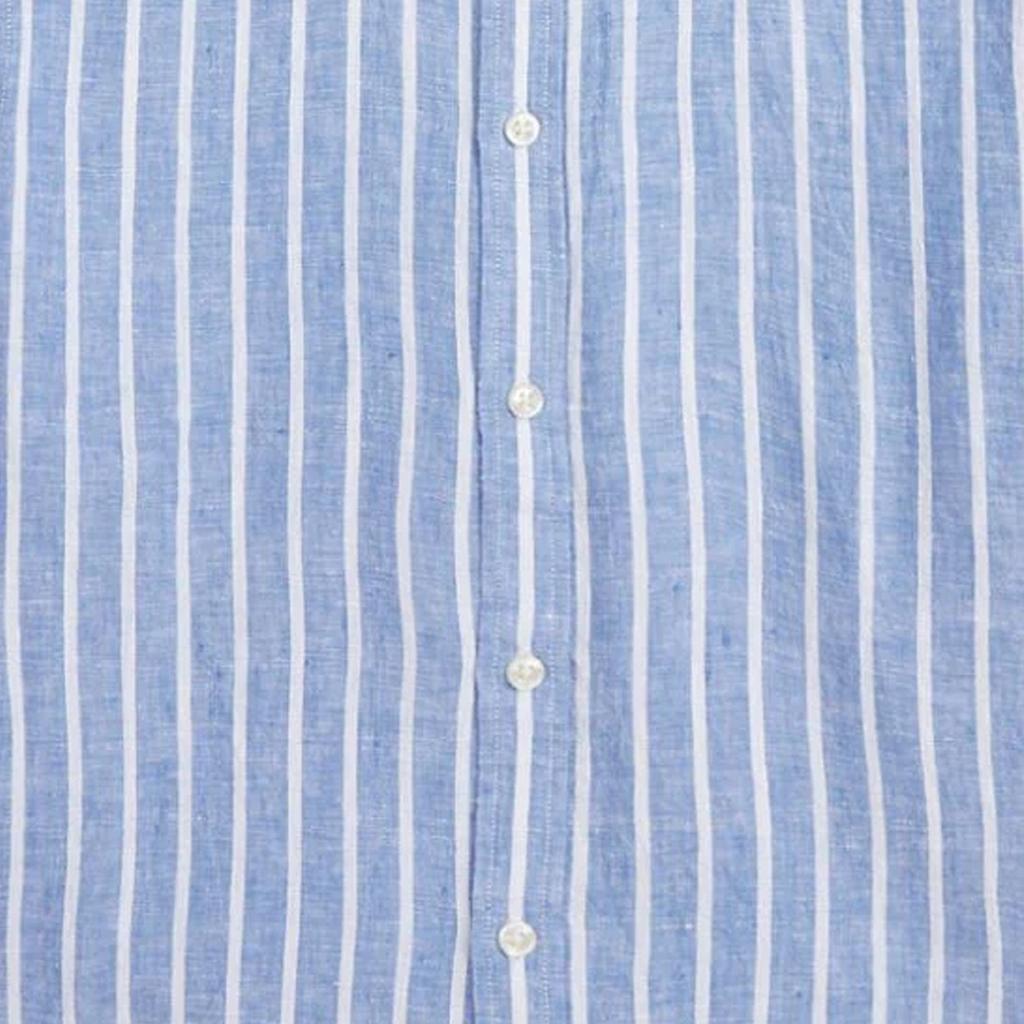 Polo Ralph Lauren Striped Logo Pattern Embroidered Button-Down Long Sleeve Shirt Kids Shirts Blue 313934722001