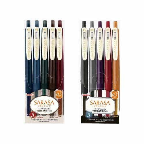 

Zebra Gel Ballpoint Pen Sarasa Clip 0.5 Vintage 10 Colors JJ15-10C-VI-VI2-AZ