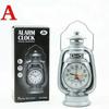 2026 New Vintage Oil Lamp Alarm Clock Retro Kerosene Light Table Clock Living Room Office Decor Craft Ornament Home Supplies