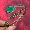 Faceted Zambian Emerald Cuff Bracelet Copper Wire Wrapped Handmade Bangle Genuine Gemstone Jewelry Adjustable Bangle Copper Jewelry For Gift