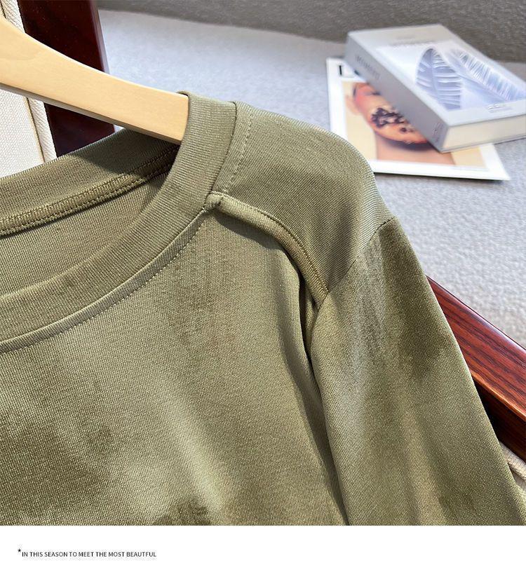 Tie-Dye Women's Irregular Long Sleeve Drawstring Slimming T-Shirt - Korean Style for Spring/Autumn 2025