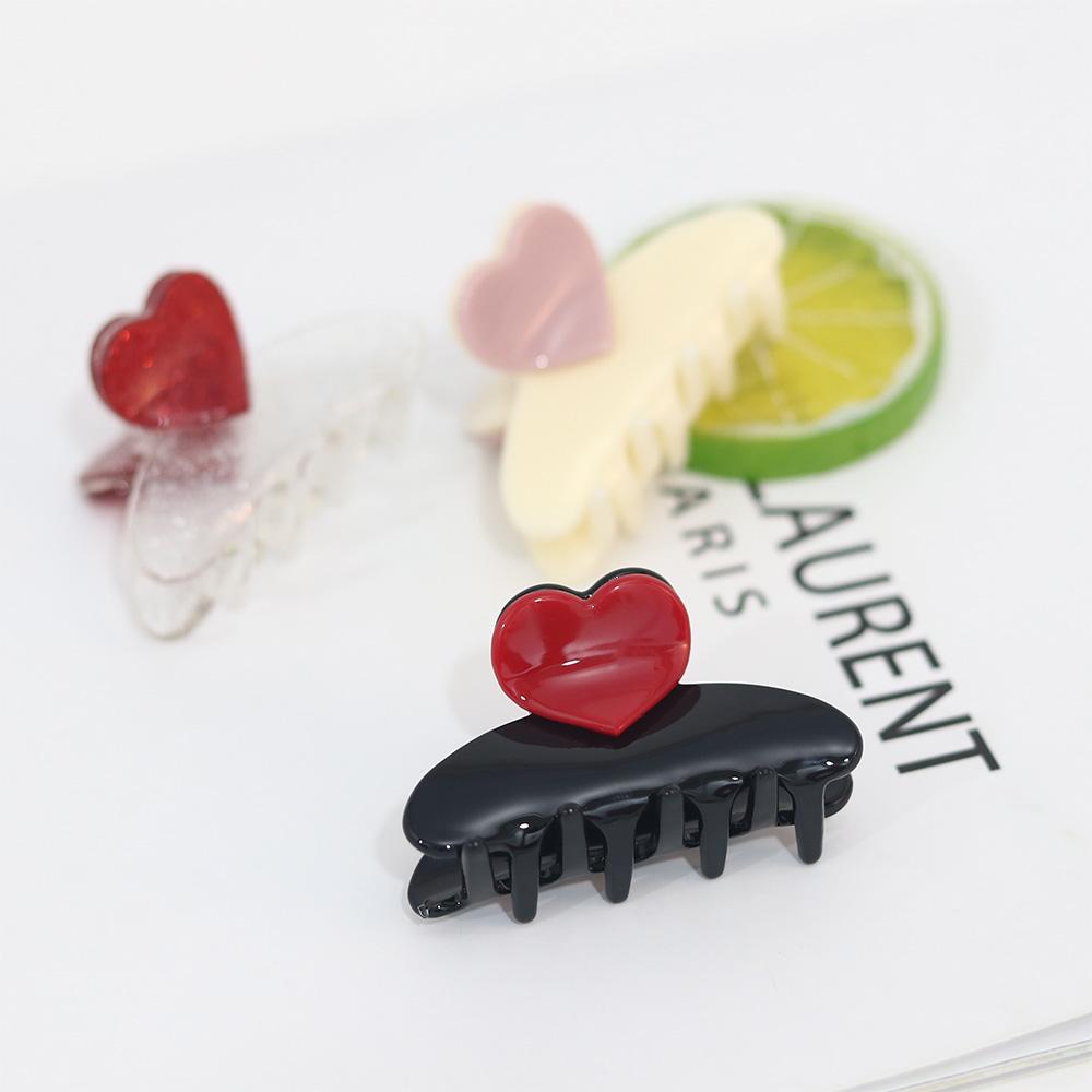 Wild Simple Love Medium Women Fashion Hairpin Acrylic Barrette Hair Claw