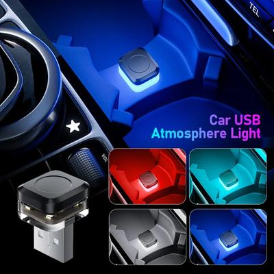 1Pc New Universal USB Car Interior Ambient Atmosphere Light LED Signal Lights Auto Reading Lamp Decorations Car Interior Accessories