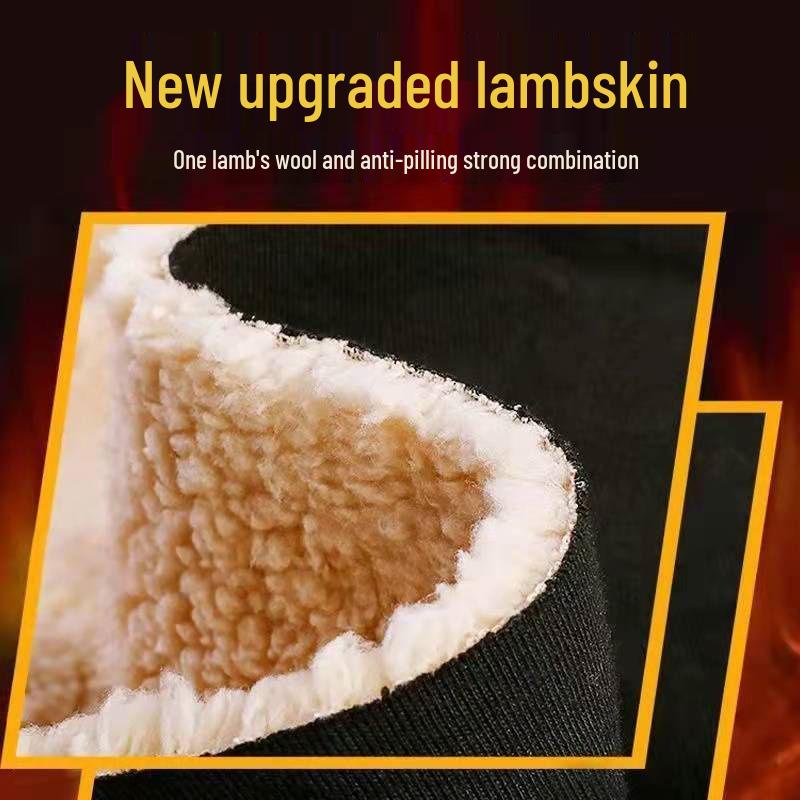 Men's Lambskin Fleece Hooded Jacket - Casual Winter Hoodie