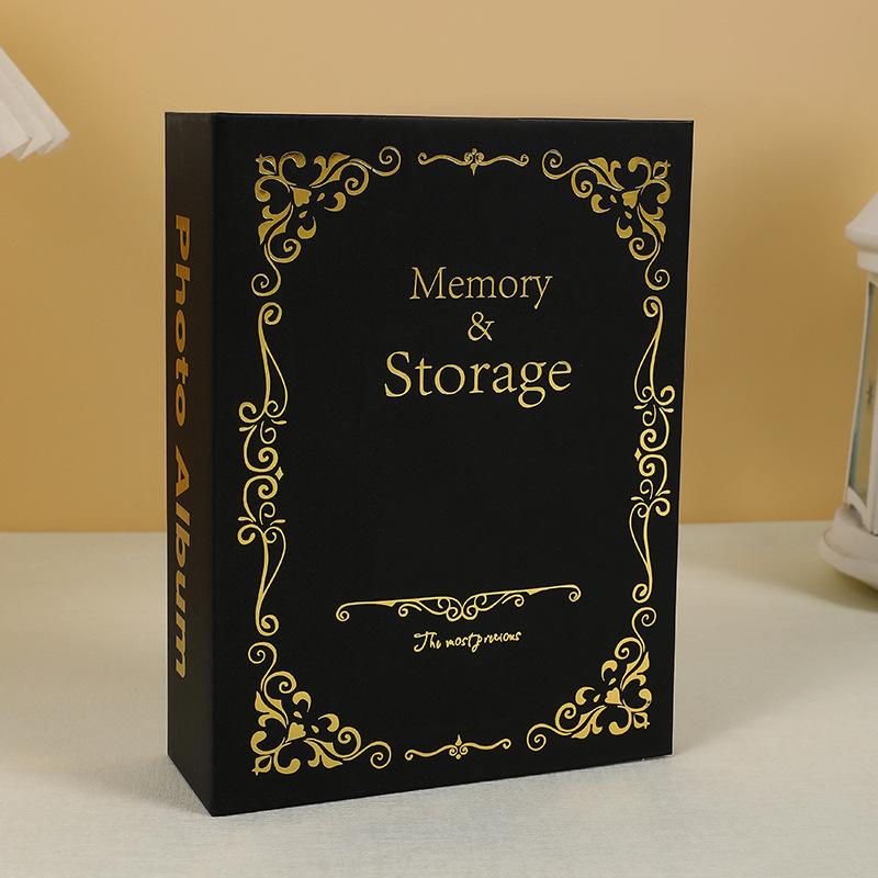 100 Pictures Pockets Gilded Photo Album 6 Inch Inters Photos Book Case Kid Memory Gift,Christmas Gift,birthday Present