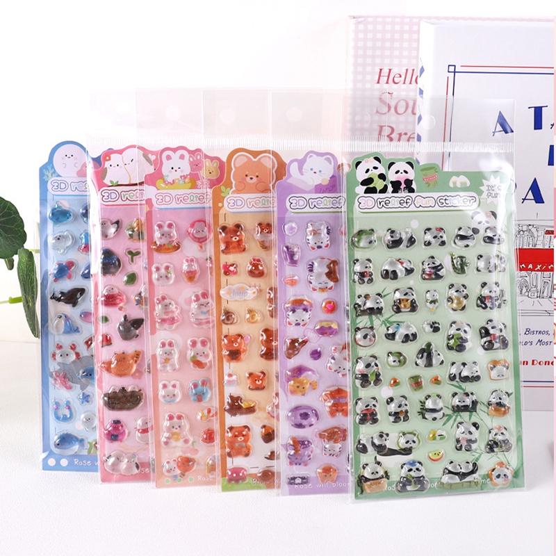 3D Cute Bonbon Drop Seal Sticker Kawaii 3D Relief Stickers Phonecase Laptop Scrapbook Stitch Sticker Party Favors Kids Gifts