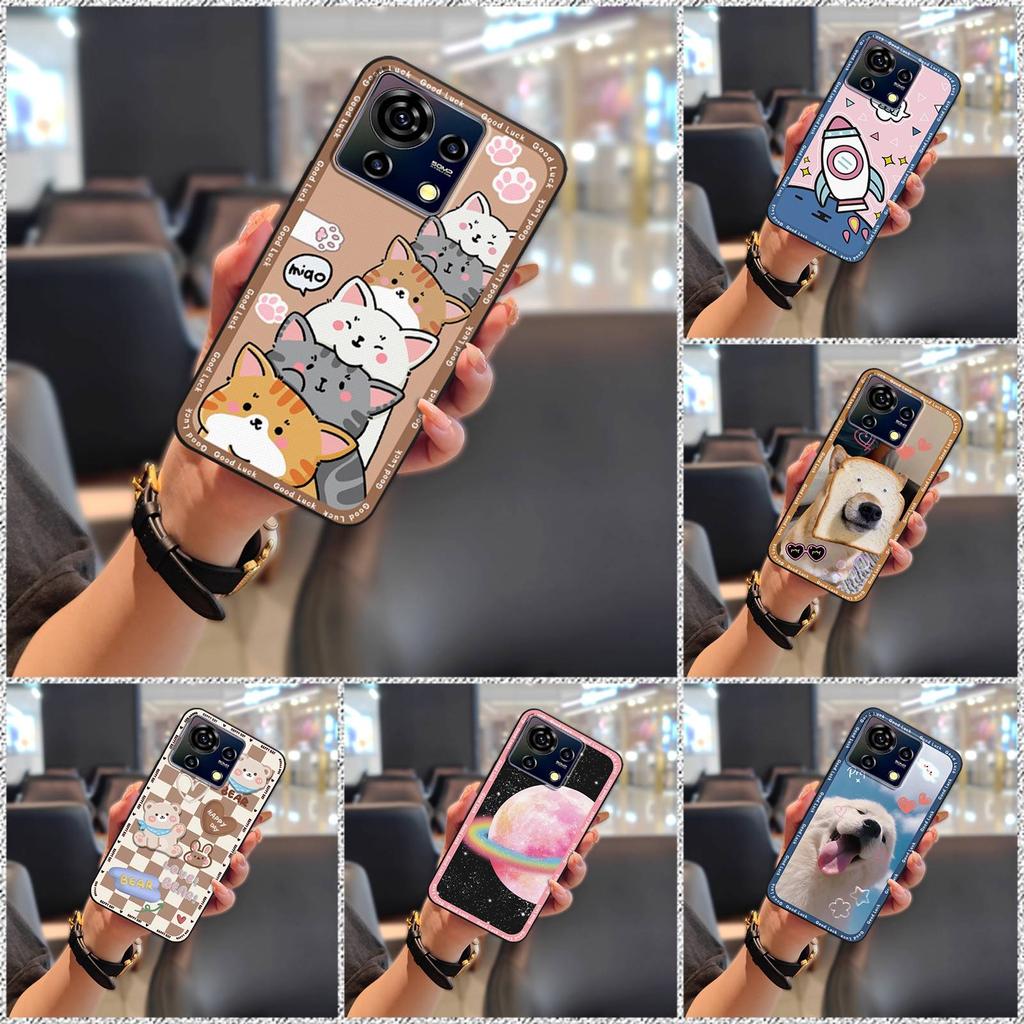 Vanntett Motedesign Telefondeksel For ZTE Blade V50 Vita Beskyttende Smussavvisende Bakside Tegneserie Mykt deksel TPU