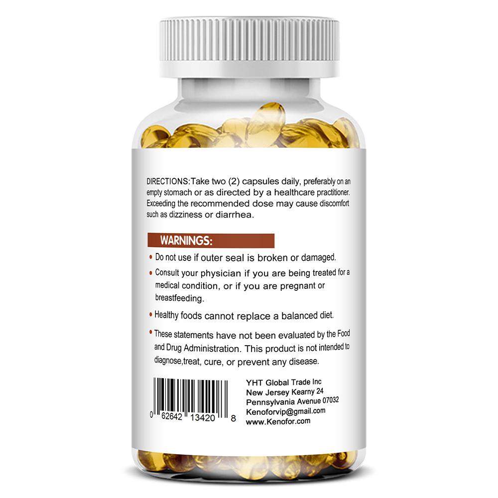 Geruchloses gereiftes Knoblauchextrakt 500 mg Nahrungsergänzungsmittel, 120 Weichkapseln pro Flasche