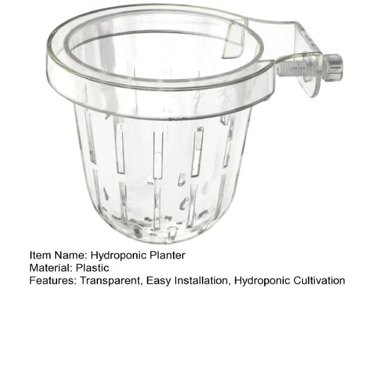 Aquarium Plant Holder Fish Tank Clear Hydroponic Planter Aquaponic Plant Holder Basket for Fish Tank Aquascape Decoration