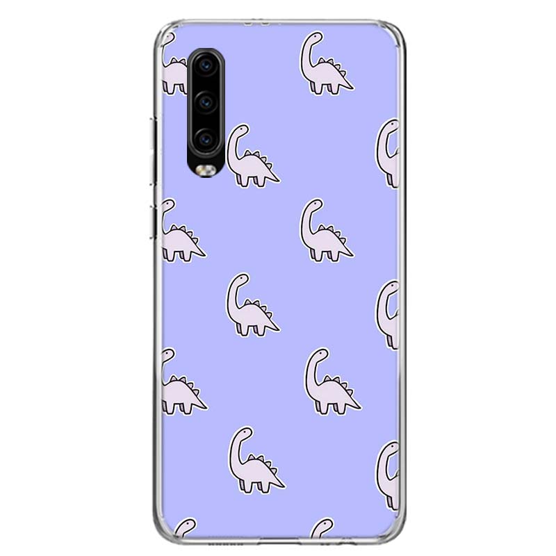Cute Dinosaur Baby Fashion Cover Phone Case For Huawei P30 P20 P10 P40 P50 Pro Mate 20 40 30 10 Lite Popular Fundas Art Gift