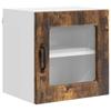 Wall Mounted Glass Cabinet PORTO Smoked Oak 40 X 31 X 40 Cm