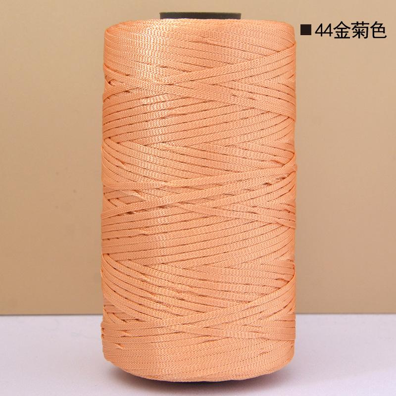 Mercerized Cotton Linen Light Body Ice Silk Flat Belt Wool Hand-Woven Crocheted Diy Hook Bag Hat Seat Cushion Hollow Thread