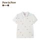 PawinPaw 2025 S/S Girls' Cartoon Bear Polo T-Shirt