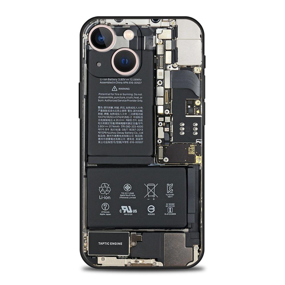 Main Circuit Board Pattern Phone Case Cover for iPhone 17 16 15 14 13 12 11 Pro Max 17 Air Plus Shockproof Soft TPU Shell Fundas