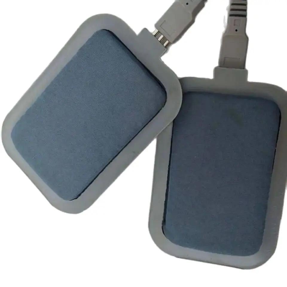 Silicone Micro-current Muscle Stimution Pad/2Pin or 3 Pin Cable,for Beauty/DDS Bioelectric Therapy/ Acid-base Massage Equipment