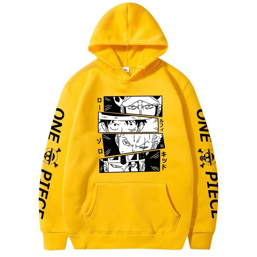 Anime One Piece Hoodie Luffy Zoro Law Kid Sweatshirts Cozy