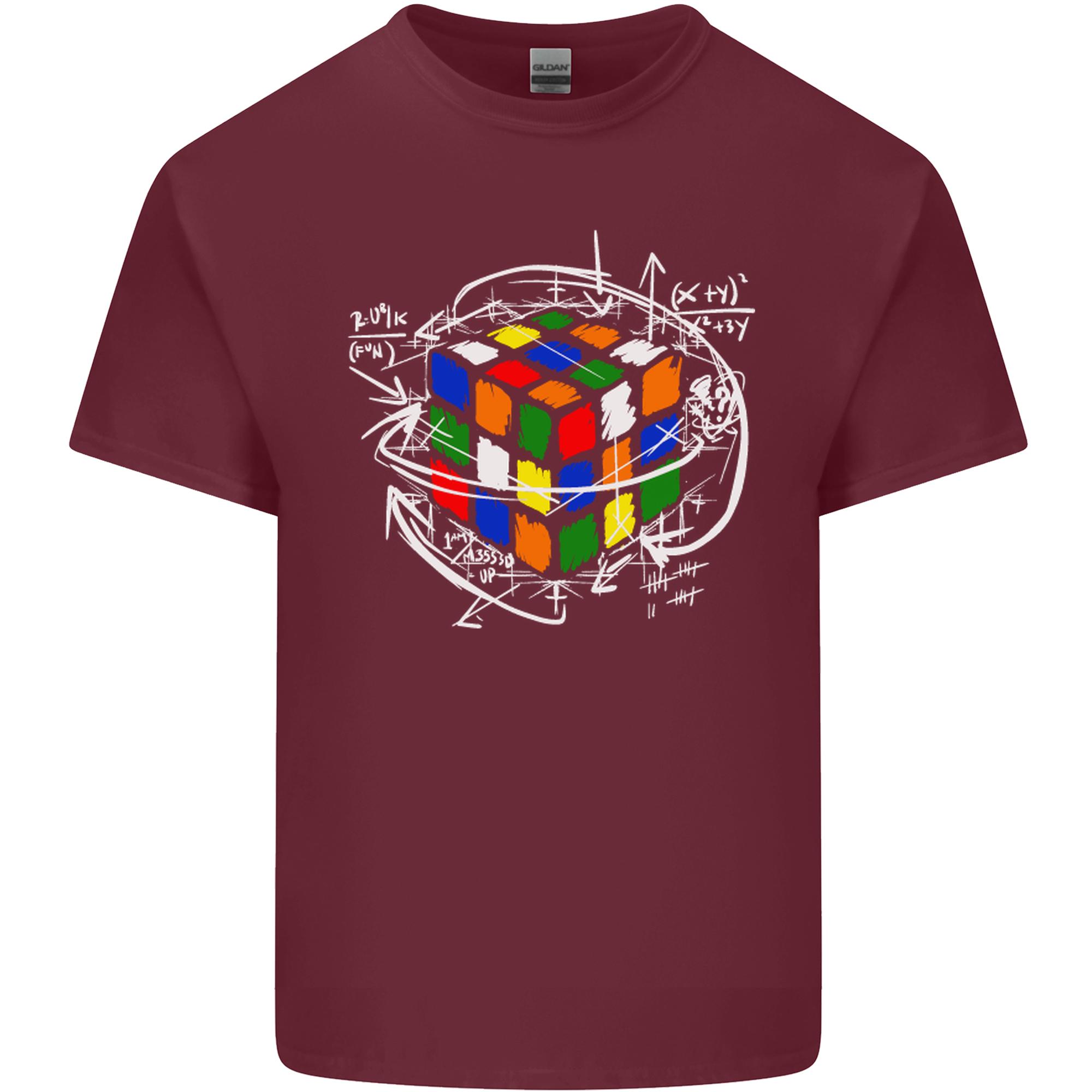 Rubix Cube Equation Funny Puzzle Enigma Unisexs Light Cotton Tshirt S