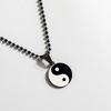 Ethnic Chinese Yin Yang Tai Chi Necklace Round Stainless Steel Tree Of Life Necklaces For Men Taoist Jewelry