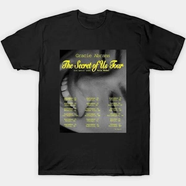 NEW HOT Gracie Abrams Tour 2025 T-Shirt Black Cotton All size S-345XL 8HRT24 Unisex T-Shirt XXXL