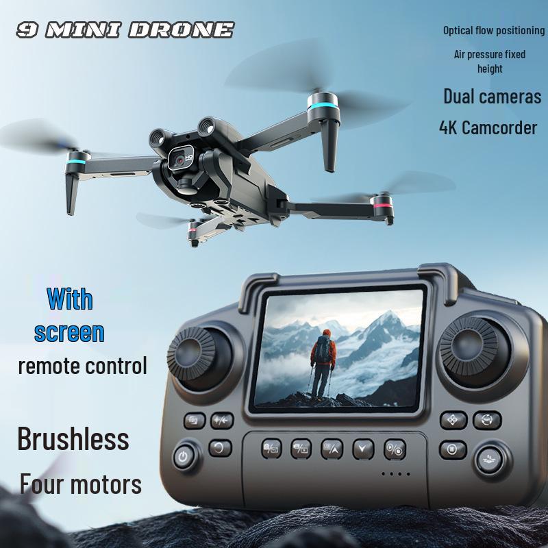New K9 Foldable Drone: HD Aerial Photography, Optical Flow Positioning, Remote Control with Screen, Long Battery Life.