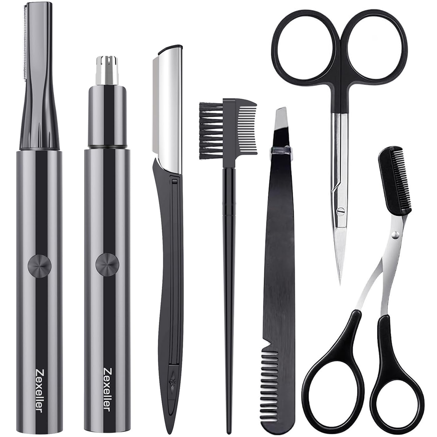 

Trimmer Eyebrow Trimmer for Men Women, 7-in-1 Painless Facial Grooming Kit, USB Rechargeable United States