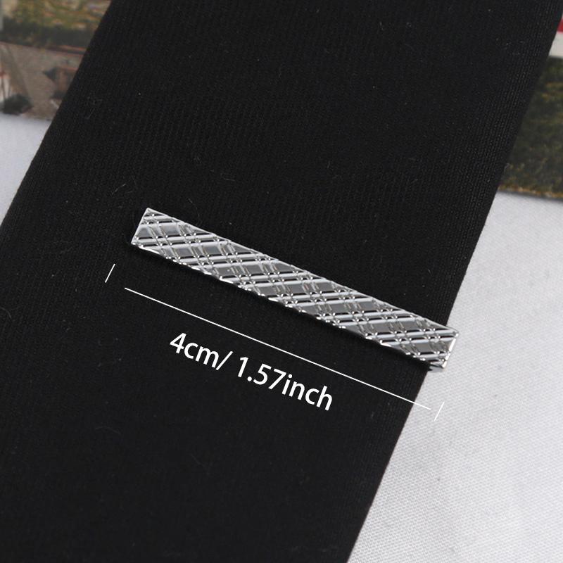 Necktie Accessories Metal Tie Clips Silver Color Jewelry Fashion Clips Pin Clasp Clamp Wedding Gifts Classic Tie Clips for Men
