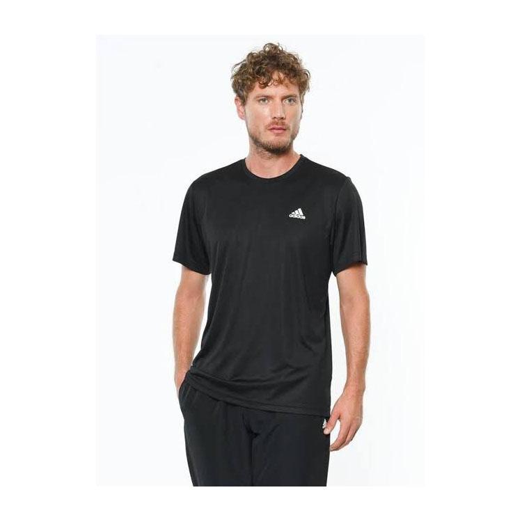 adidas T Shirts Men's Black Crew Neck Moderate Straight Fit AZ4076
