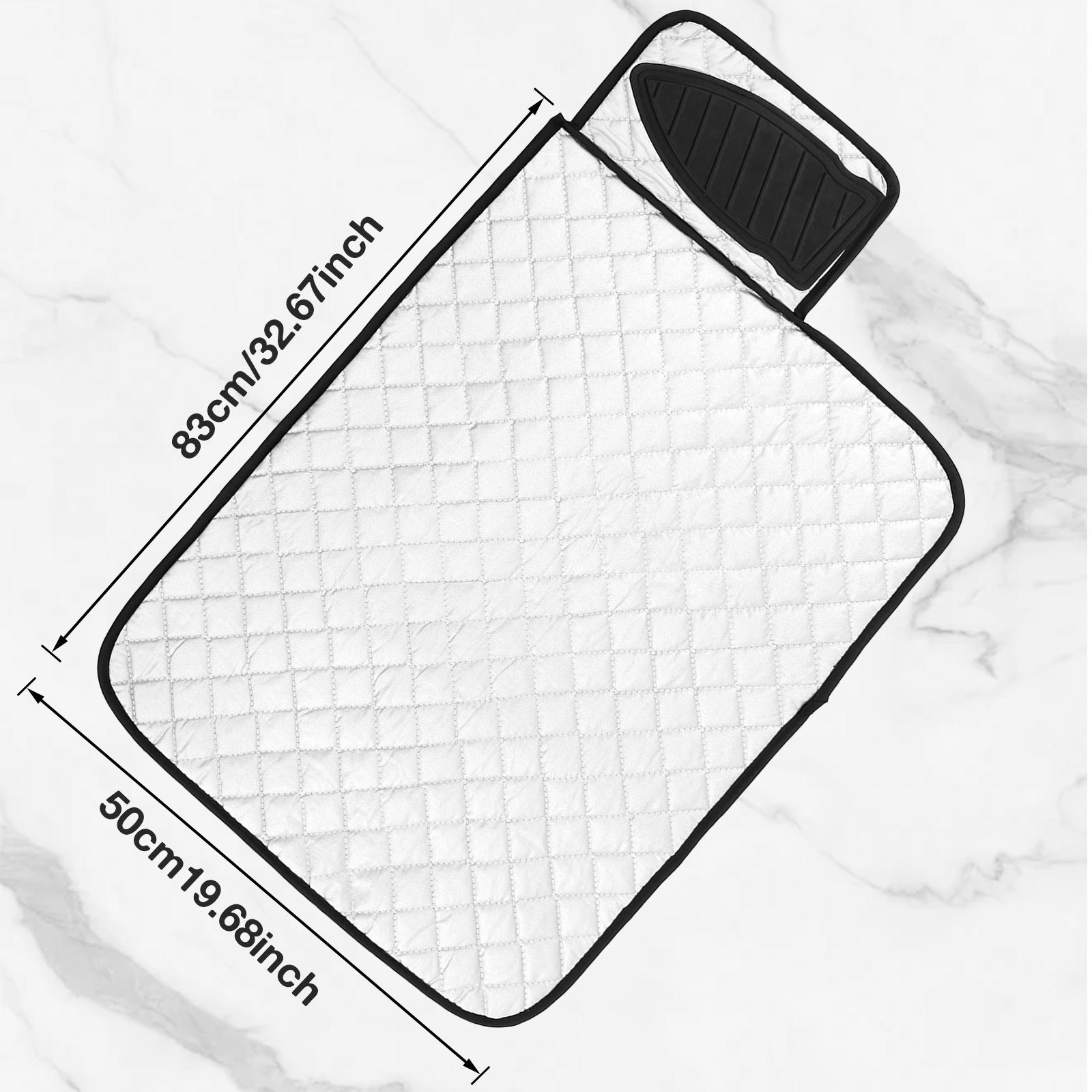 Upgraded Ironing Mat Thick Portable Ironing Mat Handy Laundry Washer Dryer Isolate Heat Pad Cover for Table Top 50x83cm серебряный