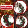 Christmas Wreath Door Artificial Ornament for Front Xmas Decoration