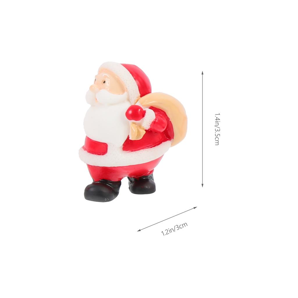 12 Pcs Santa Claus Miniature Figurines Xmas House Decors Christmas Table Ornaments Decorations