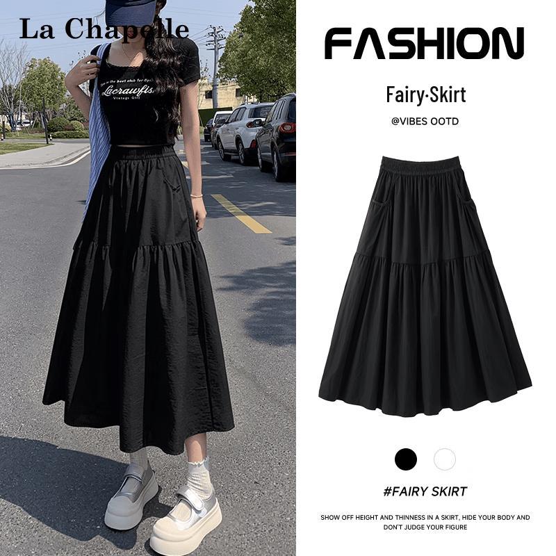 La Chapelle Women s High-Waist A-Line Cake Midi Skirt XL