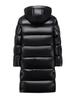 Black Gold Goose Down Long Coat - Unisex Winter Over-Knee Jacket for Extreme Cold