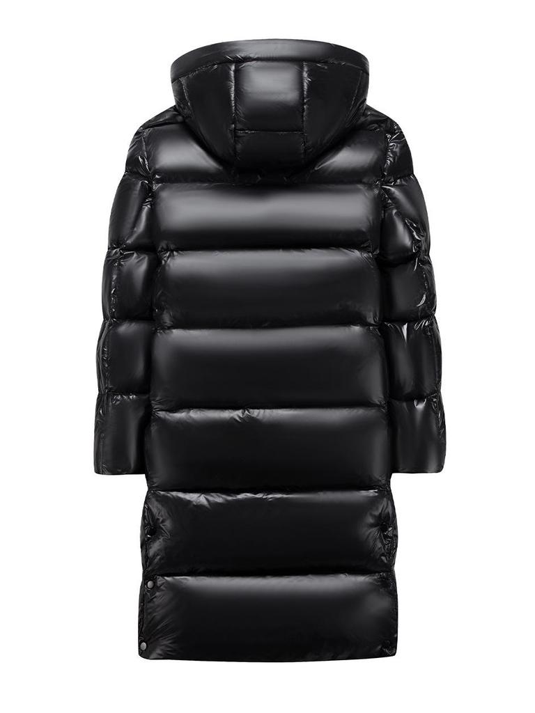 Black Gold Goose Down Long Coat - Unisex Winter Over-Knee Jacket for Extreme Cold