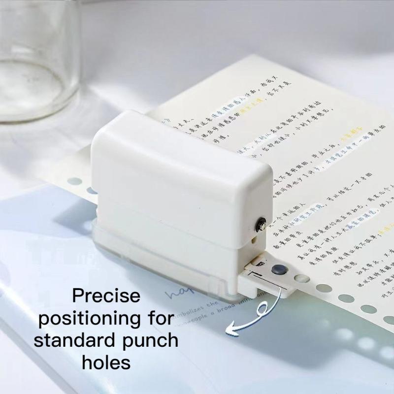 KW-TRIO Mini Portable Multi-Color Punch Hole Binder Punch 6-Hole Punch Multi-Functional Study Organizer Hole Punch