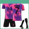 2021 Paris Third Away Purple 7 Mbappe Football Kit 4 Ramos Jersey 30 Messi Suit Polyester Fiber