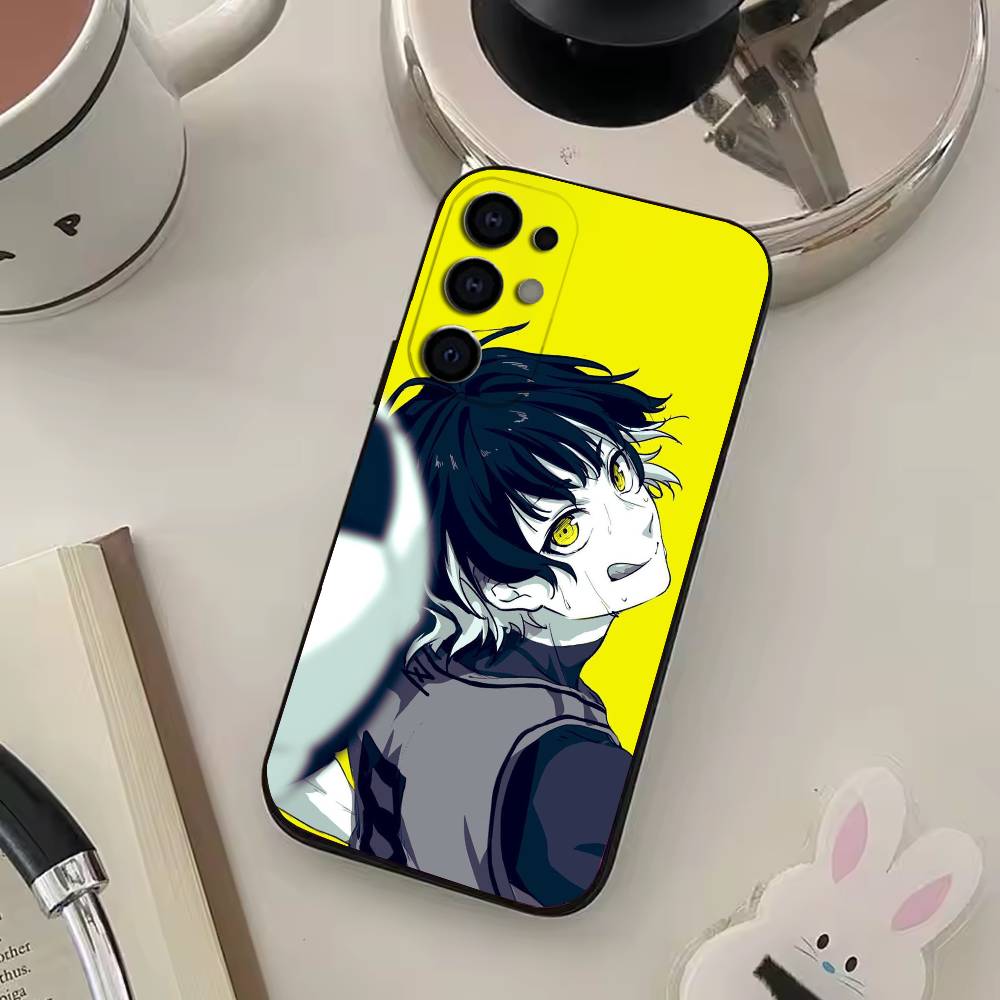 Anime Trent B-Blue L-Lock Phone Case For Samsung S25,S24,S21,S22,S23,S30,Ultra,S20,Plus,Fe,Lite,Soft Black Cover