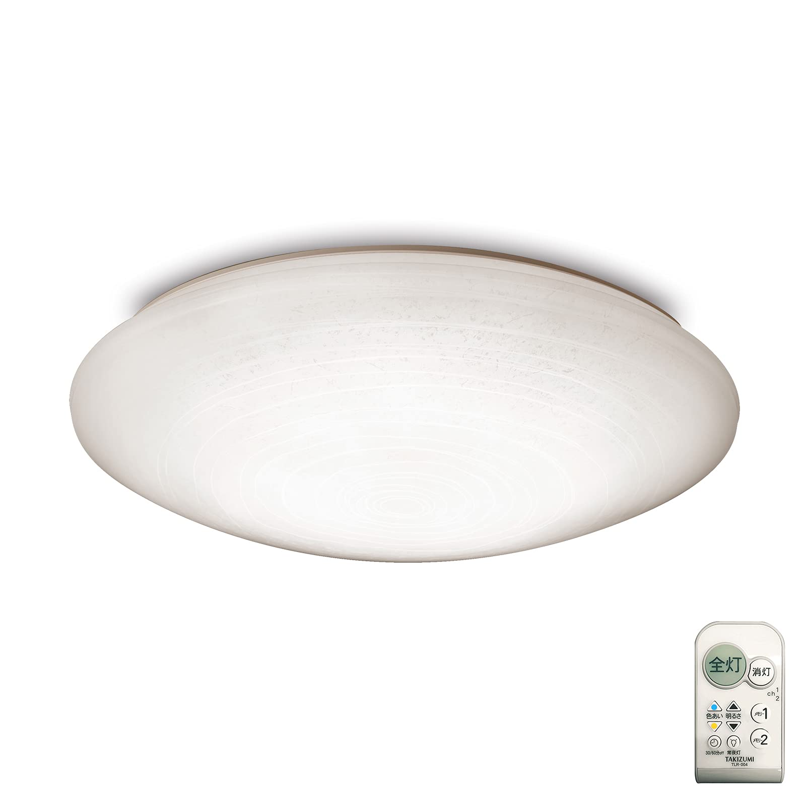 

Takizumi GB80152 LED Energy-Saving Ceiling Light, Dimmable and Color-Adjustable, for rooms up to 8 tatami mats, 3900lm, Made in Japan