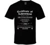 Unvaccinated Legend Certificate Of Achievement Black T Shirt Mens Womens Tees Top