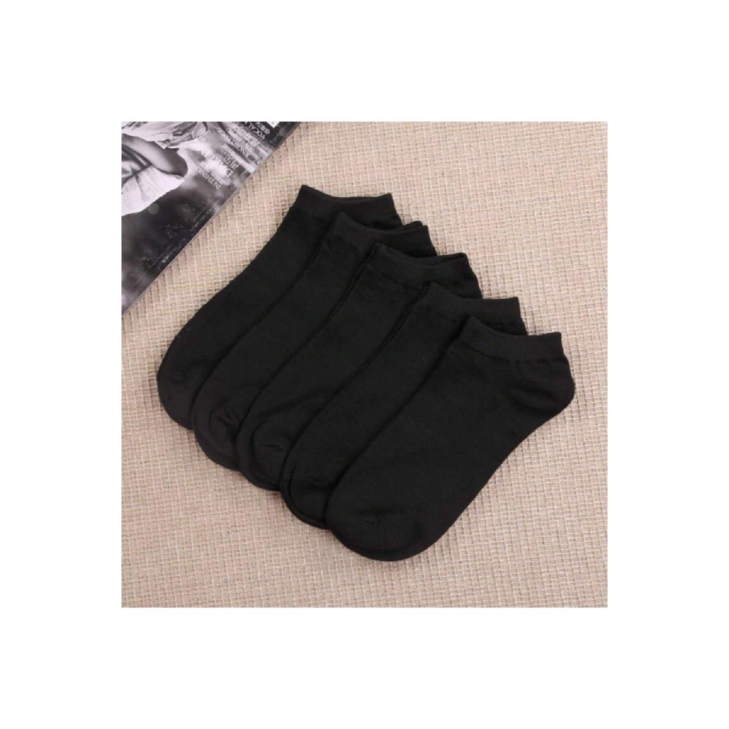 

Летние носки-пинетки унисекс, 5 шт., очень удобные, черные