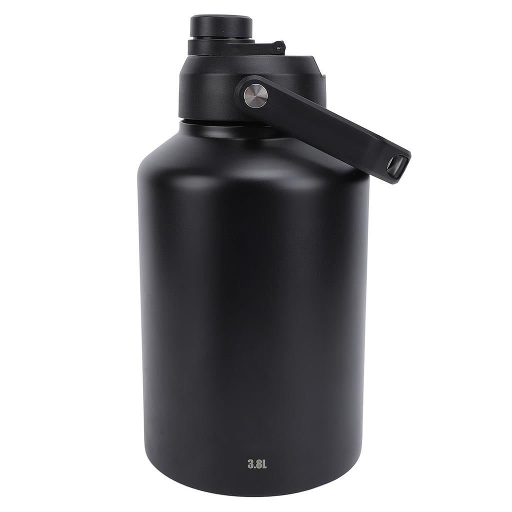 3.8L Sports Water Bottle Stainless Steel Double Wall Vacuum Insulated Bottle for Outdoor Camping