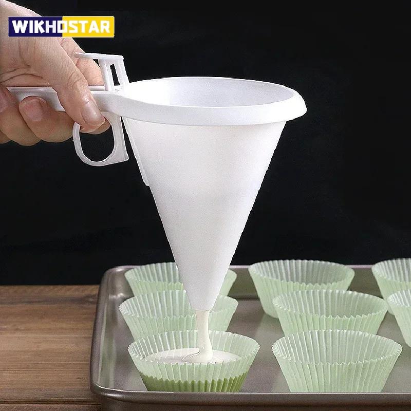 Verstellbarer Hand-Trichter Keks Cupcake Pfannkuchen Backwerkzeug Schokolade Creme Butter Süßigkeiten Süßwarenform Flüssigkeitsspender