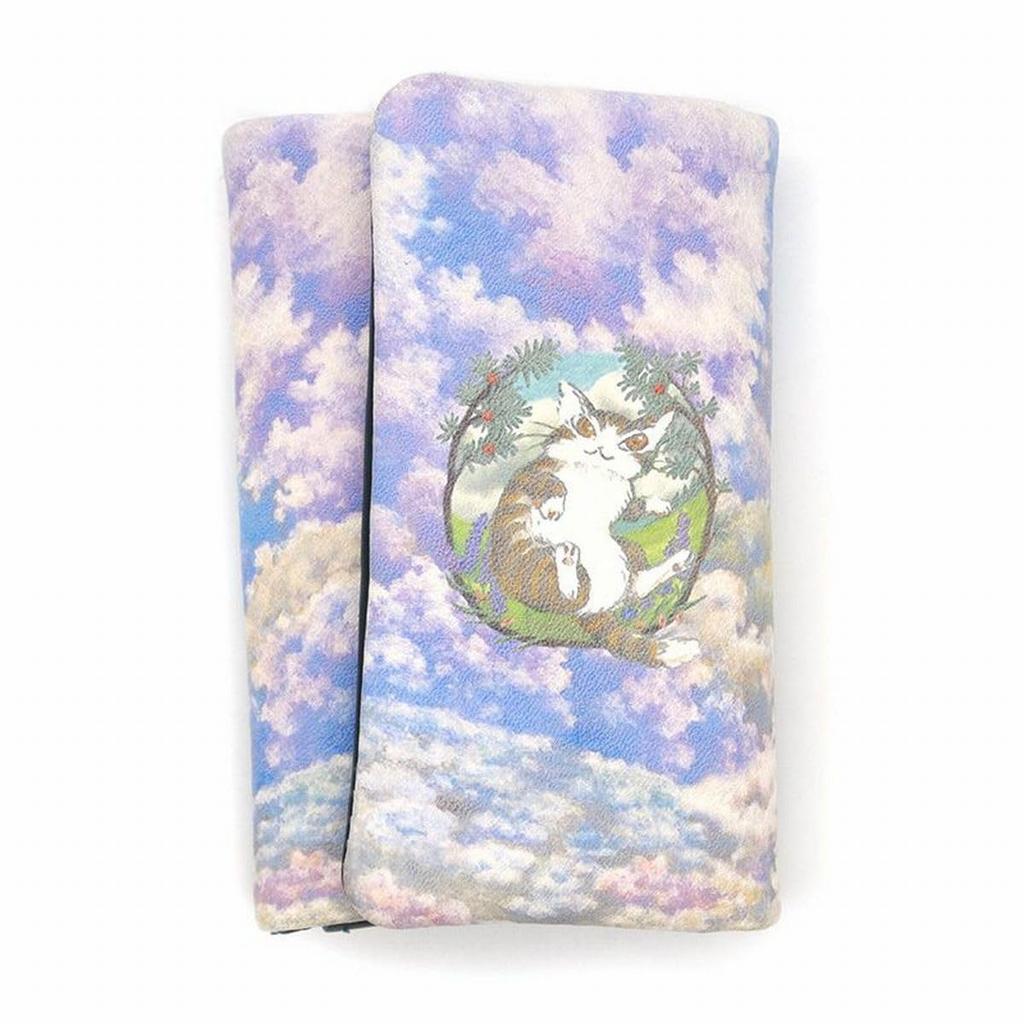 [WACHIFIELD] Dayan the Cat Genuine Leather Key Case with Coin Purse and Border