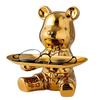 Elegant Ceramic Bear Storage Tray & Piggy Bank - Hallway Shoe Cabinet & Living Room Decor