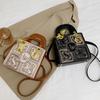 Retro Embroidery Ladies Handbag Fashion Splicing Collision Girls Shoulder Bag Light Luxury Hundred Slant Cross Bag