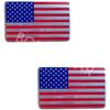 USA American Flag Sticker Car Bumper Body Window Metal Emblem Decoration 2PCS